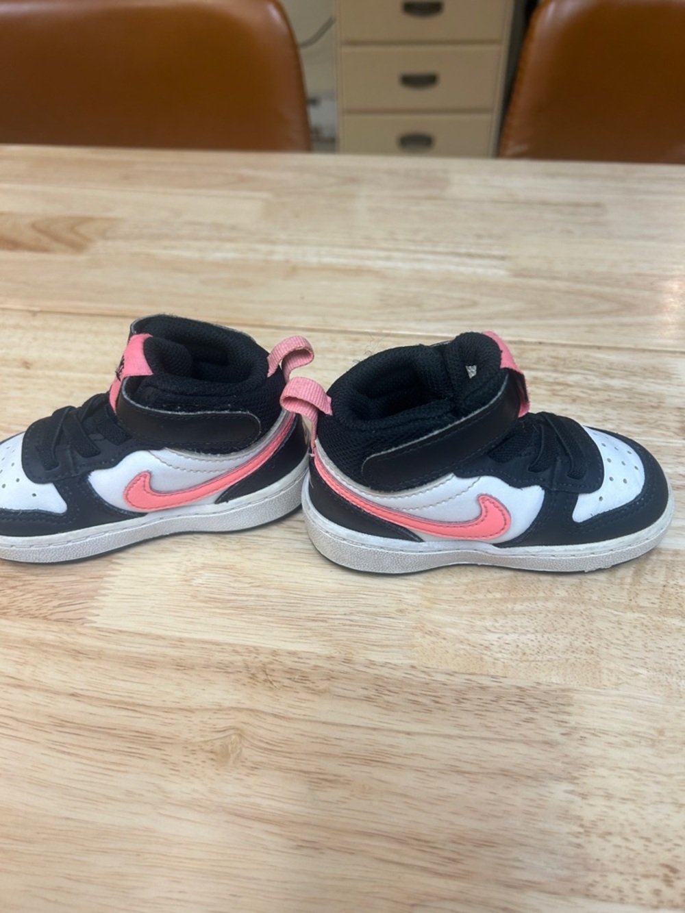 Nike Kids High-Top Sneakers - Black, White & Pink Accent - Picture 5 of 9